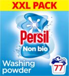 Persil Non Bio Washing Powder XXL Family Pack gentle next to sensitive skin for outstanding stain removal in cold washes 77 washes (3.85 kg)