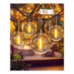 Pesken Outdoor String Lights, Mains-Powered, 30ft/9m Festoon