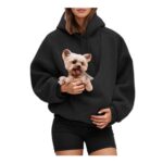 Pet Pouch Hoodie with Kangaroo Pocket – Warm Sherpa