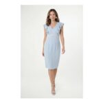 Petite Crepe Embellsihed Pencil Dress