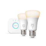 Philips Hue E27 LED Cool white & warm white A60 Non-dimmable Smart lighting starter kit (Free C&C Only in Limited Locations)