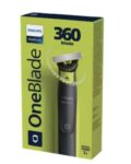 Philips OneBlade 360 Beard Trimmer for Face with 3 click-on stubble combs – Trim, Edge, Shave