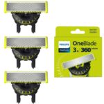 Philips OneBlade Original 360 Blade Heads, Compatible with all OneBlade and Pro Electric Shaver & Trimmers, Original from Philips