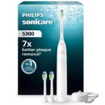 Philips Sonicare 5300 Electric Toothbrush, Sonic Toothbrush White, 3 Brush Heads