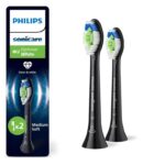 Philips Sonicare W2 Optimal White, Genuine Replacement Toothbrush Heads, Black, 2 Pack, HX6062/88 Subscribe & Save £12.73