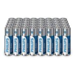 Philips Ultra AA Alkaline Batteries – Long-Lasting Power for Remotes, Toys and Clocks, Pack of 40