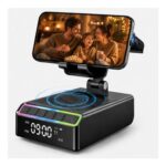 Phone Stand with Bluetooth Speaker and Clock, 9-in-1 Anti-Slip