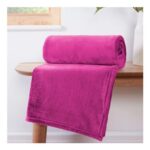 Pink Fleece Throw (120cm X 150cm)