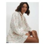 Pink Floral Pussybow Blouse