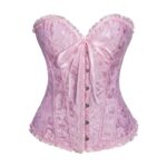 Pink Gothic Corset Underbust Steampunk Bustier plus Size XXL