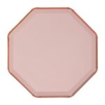 Pink Hexagon Plate 15pk