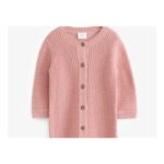 Pink Knitted Button up Rompersuit 6,-9 Months