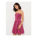 Pink Speckle Bandeau Mini Dress