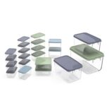 Plastic Nesting Food Storage Containers – Set of 21 – Free C&C