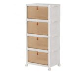 Plastic Storage Boxes with Lids 23L/4 Tier, Folding, Stackable