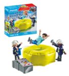 Playmobil 71465 Action Heroes: Firefighters with Air Pillow, With Helmets, Megaphone and Fire Extinguisher