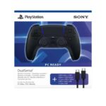 Playstation DualSense Wireless Controller Midnight Black USB Cable for PC