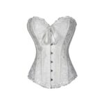 Plus Size Lace-up Overbust Corset Bustier Bodysuit