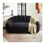 Plush 2-Seater Bean Bag Sofa with High Density Sponge