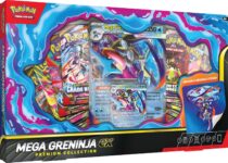 Pokémon TCG: Mega Greninja ex Premium Collection (1 Foil Promo Card, 1 Oversize Lenticular Card & 8 Booster Packs)