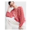 Poppy Semi-Sheer Red Floral Puff Sleeve Peplum Top