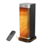 Portable 2000W PTC Heater, Remote, 3 Modes, 70 Oscillation, Black