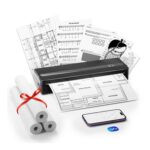 Portable A4 Thermal Printer, Bluetooth Inkless Receipt Printer