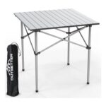Portable Aluminium Camping Table with Roll-up Top