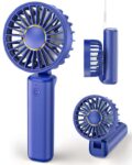Portable Handheld Foldable Mini Desk Fan 1800mAh, 180 Ratotion, 3 Speeds, Ultra Quite, Up to 8H Long Use Time – Sold by BZGG FBA