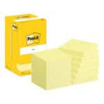 Post-It Notes, 12 Pads, 1200 Sheets, 76×76 Mm, Yellow – £15.18 S&S