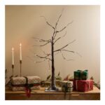 Pre-Lit LED Snowy Twig Tree, Warm White – 3ft