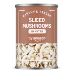 Premium Earthy and Tender Sliced Button Mushrooms in Watet by Amazon