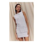 PrettyLittleThing Boucle Oversized Low Belt Shift Dress