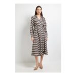 Principles Geo Belted Midi Dress
