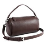Prite Crossbody Bag for Women PU Leather Pebble Grain, Coffee