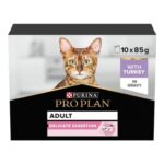 Pro Plan Delicate Digestion Turkey Adult Wet Cat Food 10x85g