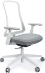 ProtoArc Flexer Ergonomic Office Chair – Sliding Seat Desk Chair, Breathable Mesh from Wintex, 55D Foam Cushion, 3-Position Recline Swivel Computer Chairs for Home, Office & Study – White