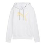 Puma Womens Metallic Overhead Tech Fleece Hoodie
