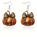 Pumpkin Earrings for Women Thanksgiving Fall Maple Leaf Jewelry