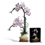 Purple Orchid Bouquet Building Blocks Vase