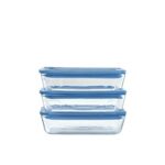 Pyrex 0.8L Glass Tupperware X 3