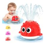 QASUN Light-up Bath Toys, Pufferfish Spray Toys for Kids