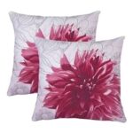 QUALKNOY 2 Cushion Covers 18×18, Red Floral, 45x45cm