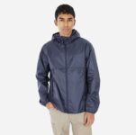 QUECHUA Mens Waterproof Hiking Jacket, Blue (Free C&C)