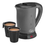 Quest Black Compact Travel Kettle, 0.5L, 2 Cups, Auto Cut-Off