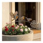 Quipulse Metal Wrought-Iron Floral Ornaments