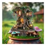 Quipulse Pack of 1 Acrylic Fairy Treehouse Floor Stand