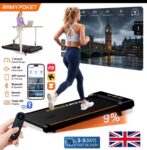 RAMYPOKET Foldable Walking Pad With 9% Incline 18KM/H 120KG Capacity Treadmill for Home & Office