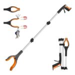 REWKCY 110cm Orange Extra Long Litter Pickers for Adults