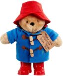 Rainbow Designs Classic Paddington Bear with Boots – 25cm Standing Plush Character – Soft & Cuddly Paddington Teddy Bear with Iconic Duffle Coat, Bush Hat & Shiny Red